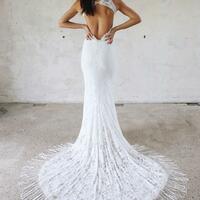 Beach Wedding Dress, Lace Wedding Dress, Long Wedding Dresses Bridal Dress,979 - Thumbnail 2