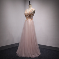 Dark Pink Tulle Formal Dress Long A Line Party Dress, Handmade Party Dresses KPP1638 - Thumbnail 1