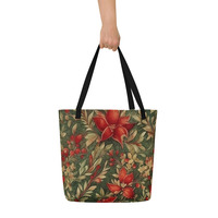 Winter Bliss All-Over Print Large Tote Bag - Thumbnail 1