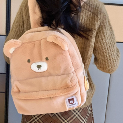 Cute bear plush bag