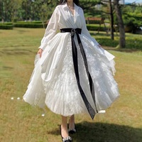 White Layered Tulle Maxi Skirt Gowns Wedding Bridal White Tulle Skirt Outfit High Waisted Tiered Tulle Skirt Custom Plus Size  - Thumbnail 2