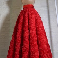 Women BLACK A-line Tulle Maxi Skirt Gowns High Waisted Floor Length Party Skirt Wedding Bridal Gowns  - Thumbnail 6