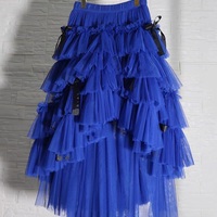 DEEP PINK High low Tulle Skirt Outfit Layered Tulle Maxi Skirt Wedding Party Maxi Skirt Outfit Custom Plus Size - Thumbnail 7