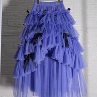 DEEP PINK High low Tulle Skirt Outfit Layered Tulle Maxi Skirt Wedding Party Maxi Skirt Outfit Custom Plus Size - Thumbnail 6