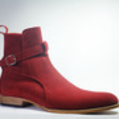 Winter collection new elegant stylish burgundy suede high ankle jodhpurs style men's boot - Thumbnail 2