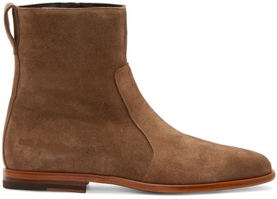 Chelsea Brown Color Full Suede Leather Side Zipper Men Leather Shoe, Under Jeans Wear Side Zipper Suede High Ankle Boot