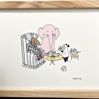 🔴SOLD OUT "Tea Time" Original Art Pring by BB&PPINC - Thumbnail 1