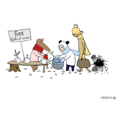 "free snow" original art pring by bb&ppinc - Thumbnail 2