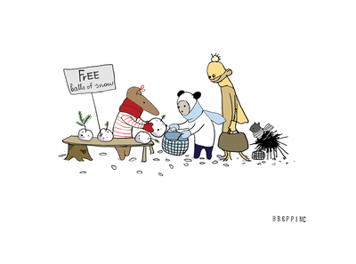 "Free Snow" Original Art Pring by BB&PPINC