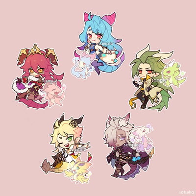Dragalia lost greatwyrms acrylic charms 