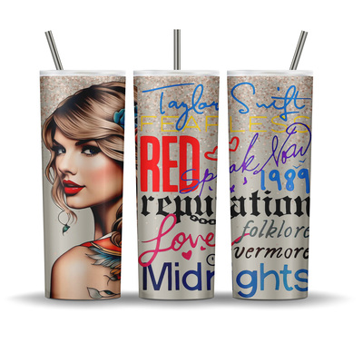 Taylor swift album titles 20 oz tumbler