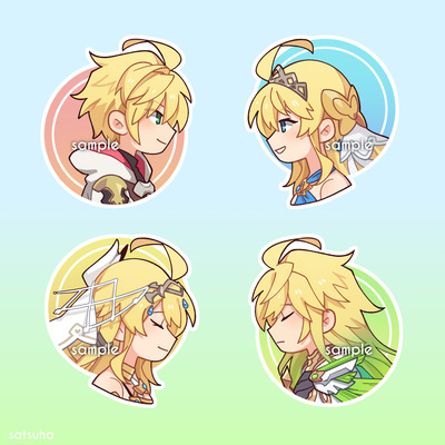 Dragalia Lost Euden and Zethia Acrylic Charms