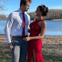 Cross Back Mermaid Sequins Black Prom Dress - Thumbnail 3