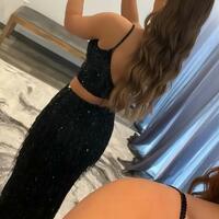 Black Sequins Prom Dresses, Two Pieces Evening Dress, Long Party Dress With Tassels - Thumbnail 1