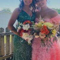 Pink Off The Shoulder Tulle Feather Prom Dresses - Thumbnail 3