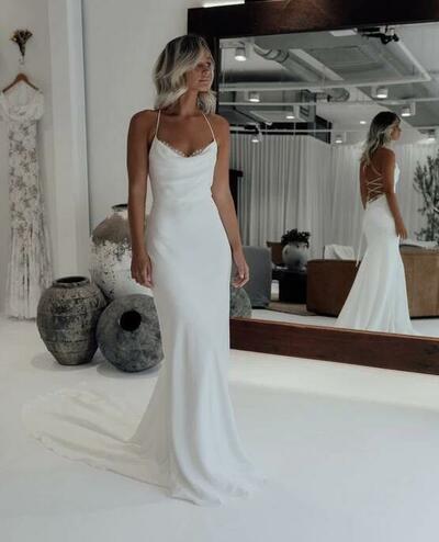 Mermaid Long Backless Prom Dresses