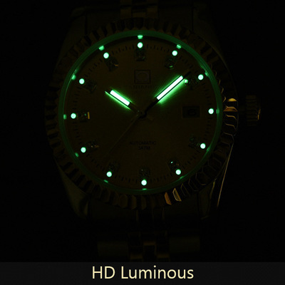 Men's watch 35mm dial seagull mechanical movt 3atm luminous causal business wristwatch 8205g