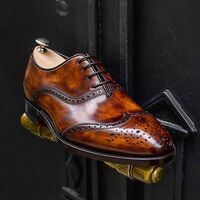 MEN'S PATINA TOUCH FORMAL OXFORDS LACE UP DRESS SHOES HANDMADE EDITION - Thumbnail 1