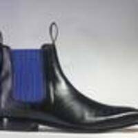 Handmade Black Ankle Chelsea Leather Boot For Men's - Thumbnail 2