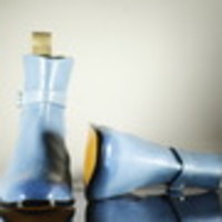 Handmade Ankle High Boot, Jodhpurs Style Boot, Blue Leather Boot - Thumbnail 2
