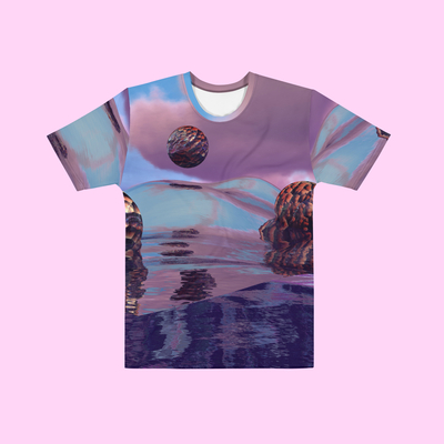 Y2k 3d pastel space render t shirt