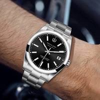 Boarrne Men's watch special army 40mm case Japanese mechanical movt 10ATM luminous causal business wristwatch 1709 - Thumbnail 4