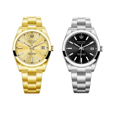 Boarrne Men's watch special army 40mm case Japanese mechanical movt 10ATM luminous causal business wristwatch 1709