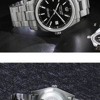 Boarrne Men's watch special army 40mm case Japanese mechanical movt 10ATM luminous causal business wristwatch 1709 - Thumbnail 5