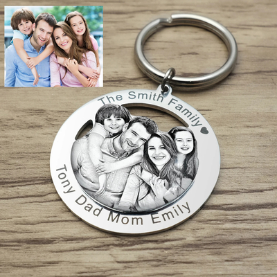 Personalised Photo and name Keychain  