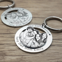 Personalised Photo and name Keychain   - Thumbnail 2