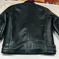 Crafted Leather Men's Motorcycle Genuine Lambskin Leather Jacket Black Slim fit Biker jacket  - Thumbnail 1