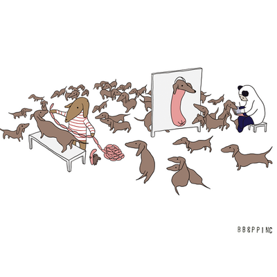 🔴 sold "sausage dog" by bb&ppinc - Thumbnail 5