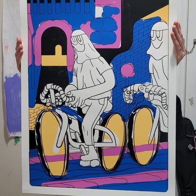 Bike guys screen print 