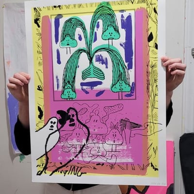 Roaming foliage screen print 