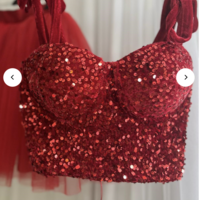 Two Piece Burgundy Short Prom Dresses Homecoming Dresses - Thumbnail 2