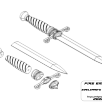 Edelgard/Dimitri Dagger - Fire Emblem - 3D Printable STL Files - Thumbnail 6