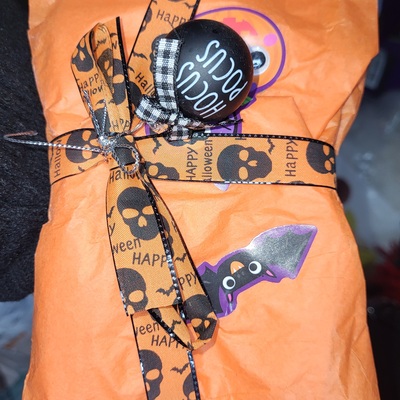 Orange mystery package