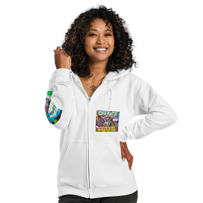 MW with doubleDRNFX Unisex Hoodie (black/white)