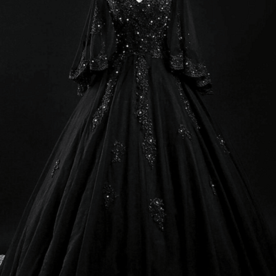 Beautiful tulle with lace applique beaded sweet 16 dress, v neckline long formal dress kpp1644