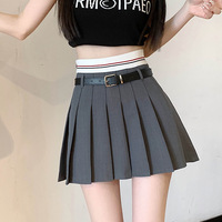 High Waisted Pleated Skirt - Thumbnail 3