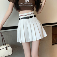 High Waisted Pleated Skirt - Thumbnail 1