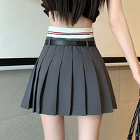 High Waisted Pleated Skirt - Thumbnail 5