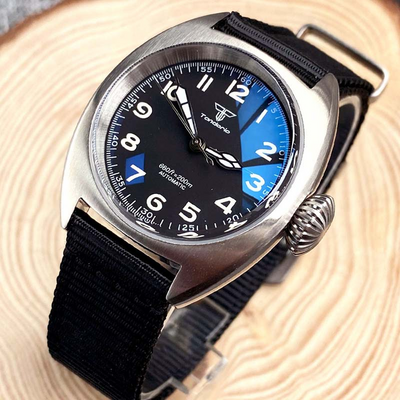 Tandorio mens watches 36mm dial nh35a mechanical movt 20bar luminous causal business wristwatch t110
