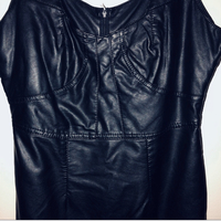 Faux Leather Dress - Thumbnail 1