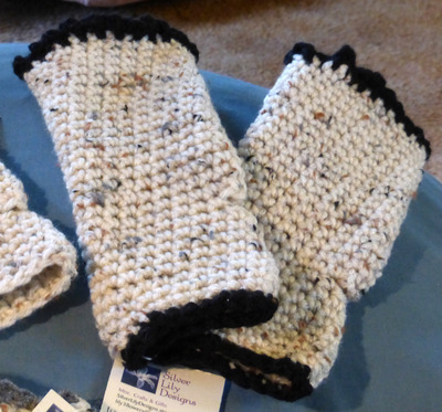 Custom Wrist Warmers: 2-Color with Ruffled Cuff