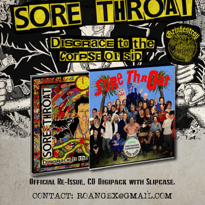 Sore throat “disgrace to the corpse of sid”  digipack with slipcase