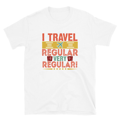 I travel regular, very regular - short-sleeve unisex t-shirt