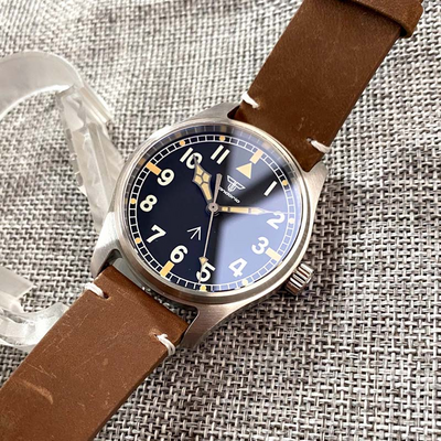 Customized tandorio mens watches 39mm dial pilot nh35a pt5000 mechanical movt 20bar luminous causal retro wristwatch t111