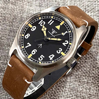 Customized Tandorio Mens watches 39mm dial pilot NH35A PT5000 mechanical movt 20bar luminous causal retro wristwatch T111 - Thumbnail 1