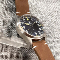 Customized Tandorio Mens watches 39mm dial pilot NH35A PT5000 mechanical movt 20bar luminous causal retro wristwatch T111 - Thumbnail 5